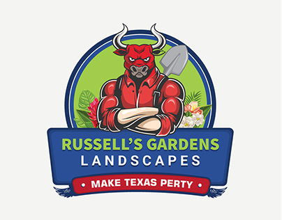Russel's Gardens Lanscape Logo