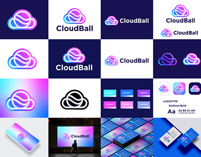 CloudBall logo design and Brand Identity​​​​​​​