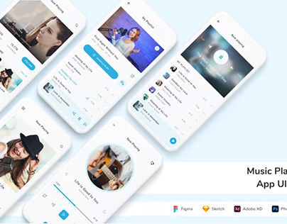 Music Mobile App UX and UI Kit