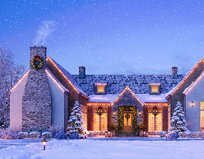 Winter Manor in American Style by Applet3D