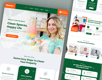 Clean Service Landing Page Design | Website Design