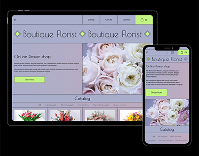 Webdesign for flower store
