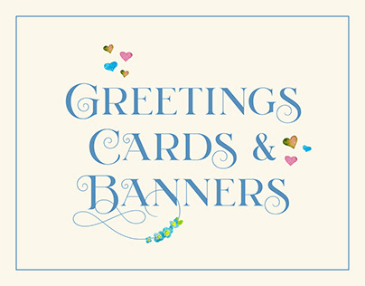 Greetings Cards and Roll-up Banners