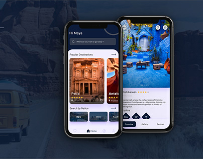 Travel App UI Homepage