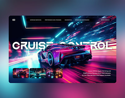 Cruise Control Website Ui Landing Page Design