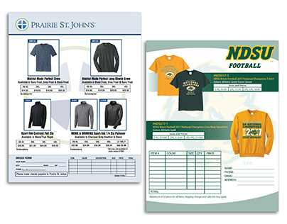 Sales Flyers - Prairie St. John's & NDSU Football