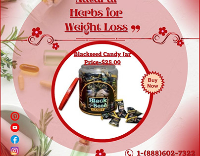 Natural Herbs for Weight Loss- Buy Black Seed Candy Jar