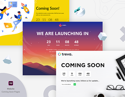 Coming Soon Web Page Design with Counter