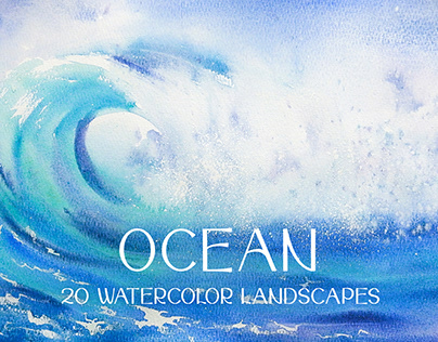 Watercolor Ocean & Sea Landscapes
