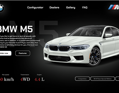 BMW Car detailed page