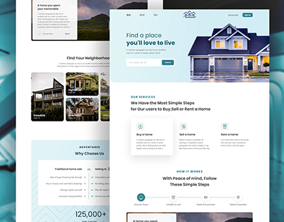 Property/Real Estate Landing Page UI Web Design