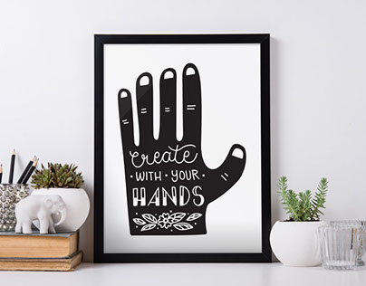 "Create with your hands"-Poster