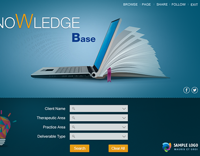 Projects Data Base Application Home Page