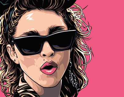 Madonna vector portrait