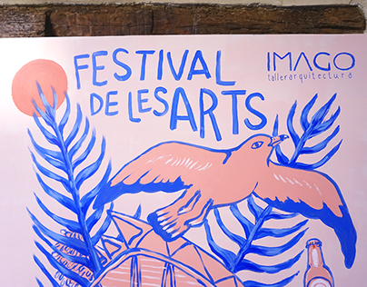 Mural fallas para IMAGO con el Festival de les Arts