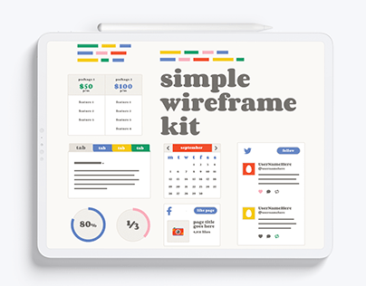 Simple Wireframe UI Kit