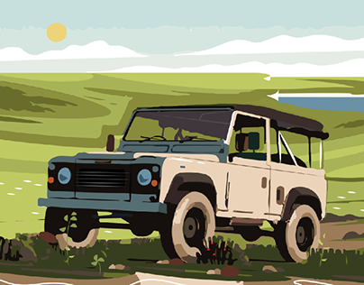 Land rover car illustration