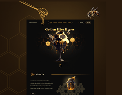 Golden Hive- Shop landing page