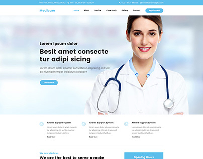 Medicare - PSD Website Template for Medical