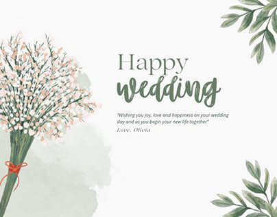 Wedding Wishes Card Design