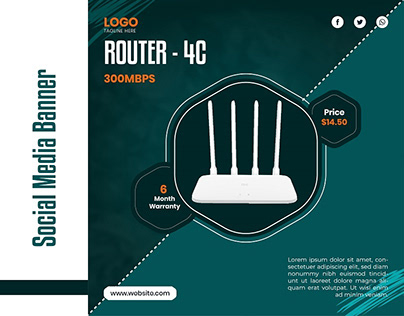 Router 4C Social Media Post Design Template