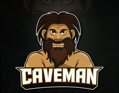 Caveman Mascot Logo