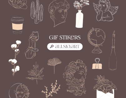 Aesthetic Gifs stikers for Instagram stories