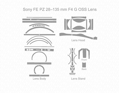 Sony FE PZ 28-135mm F4 G OSS Lens Skin Template