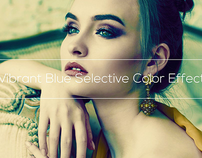 Vibrant Blue Selective Color Effect