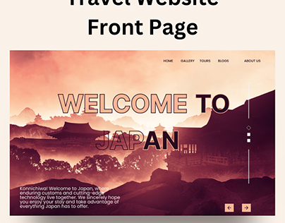 Travel Website Frontpage