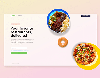 Food Delivery Homepage