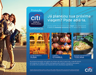 Promoção Citi World Privileges - Citi - 2014