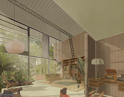 Ilustración arquitectónica | Eames House