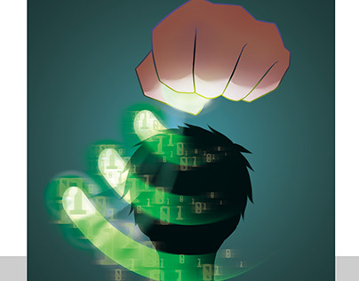 editorial illustration - Hacking Humans