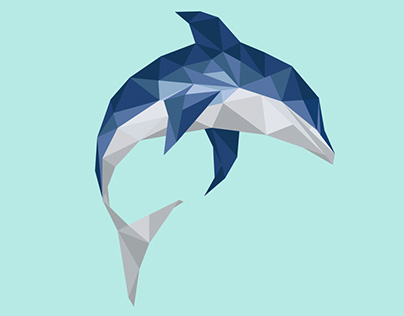 Dolphin poligomal illustration