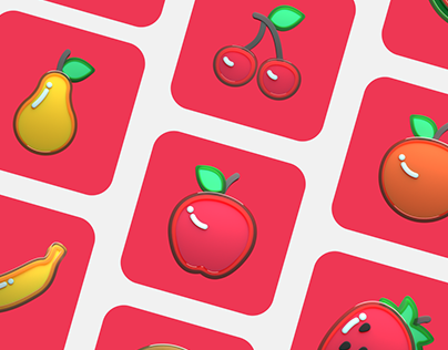 Fruity 3D icons