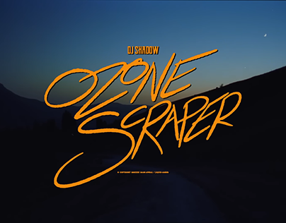DJ Shadow "OZONE SCRAPER" Title Card Design