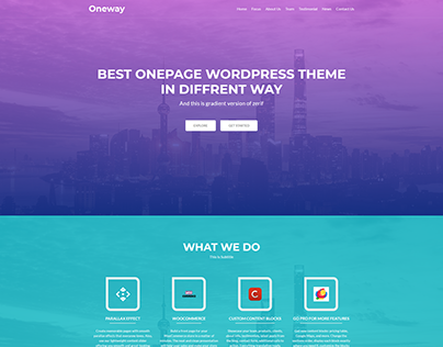 Free Oneway Wordpress theme