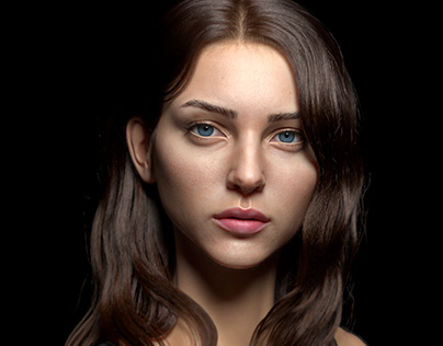 3d realistic woman modeling