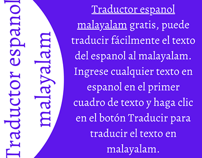 Traductor espanol malayalam