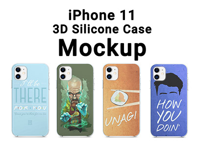 iPhone 11 3D Silicone Case Mockup