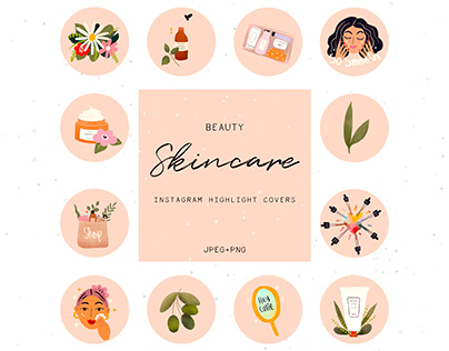 Beauty Skincare Instagram Story Highlight Icons