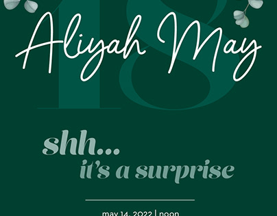 Aliyah 18th Birthday Invitation