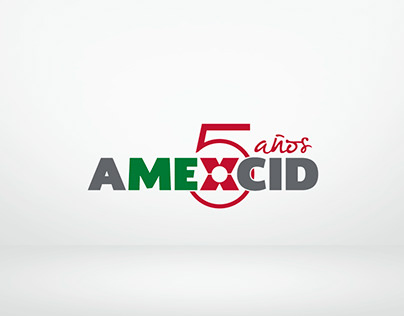Diseño de branding para aniversario de la AMEXCID