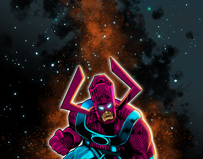 Galactus and silver surfer