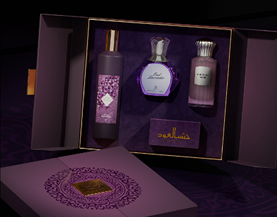 3d Ramadan Perfume giftset photography