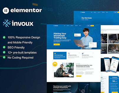 Invoux - Trading & Investment Elementor Pro