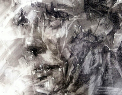 ''untitled'' II, carcoal, chalk on paper 70x50 cm