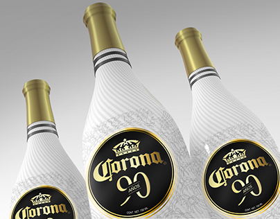 Corona Beer - 90th Anniversary Champagne Design