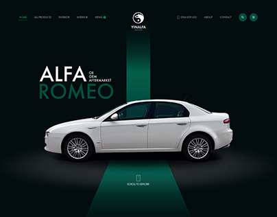 Project thumbnail - YinAlfa / Auto Parts Retail / Logo Identity Webpage